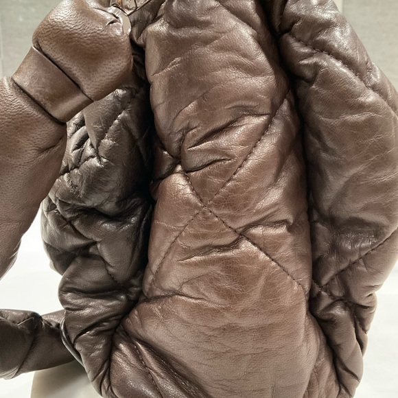 Moncler Brown Leather Made in Italy 2 Way Bag EUC - Picture 8 of 14